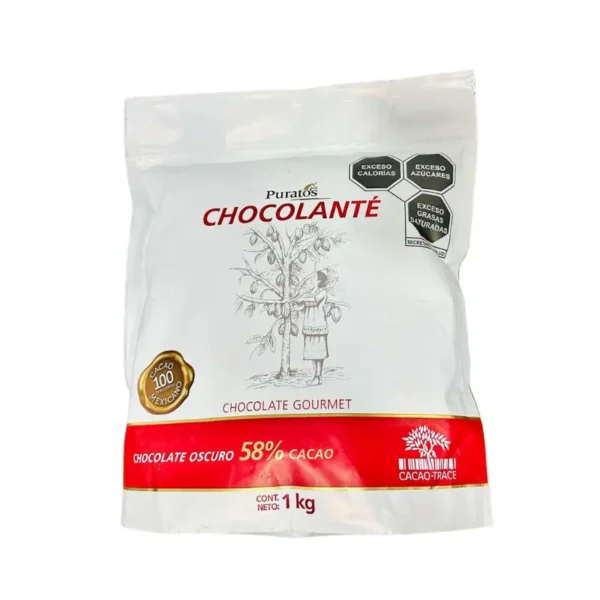 Empaque de Chocolante Puratos 1Kg 58% Cacao