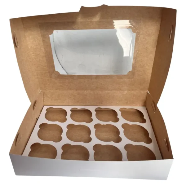 Caja para 12 cupcake con medida (24x31.5x7) 50pz