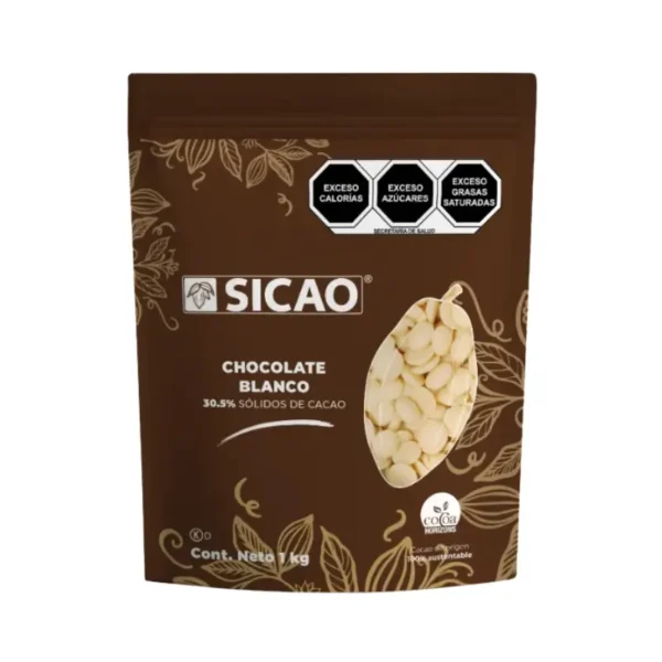 Bolsa Sicao de chocolate blanco 30.5% Waffers contenido de 1kilo