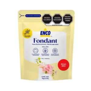 BOLSA DE FONDANT ENCO ROJO 1KG