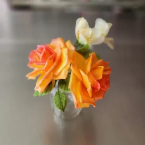 Rosa y Bromelia en Wafer Papper