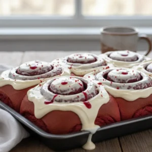 ROLES DE RED VELVET Y FROSTING DE QUESO CREMA
