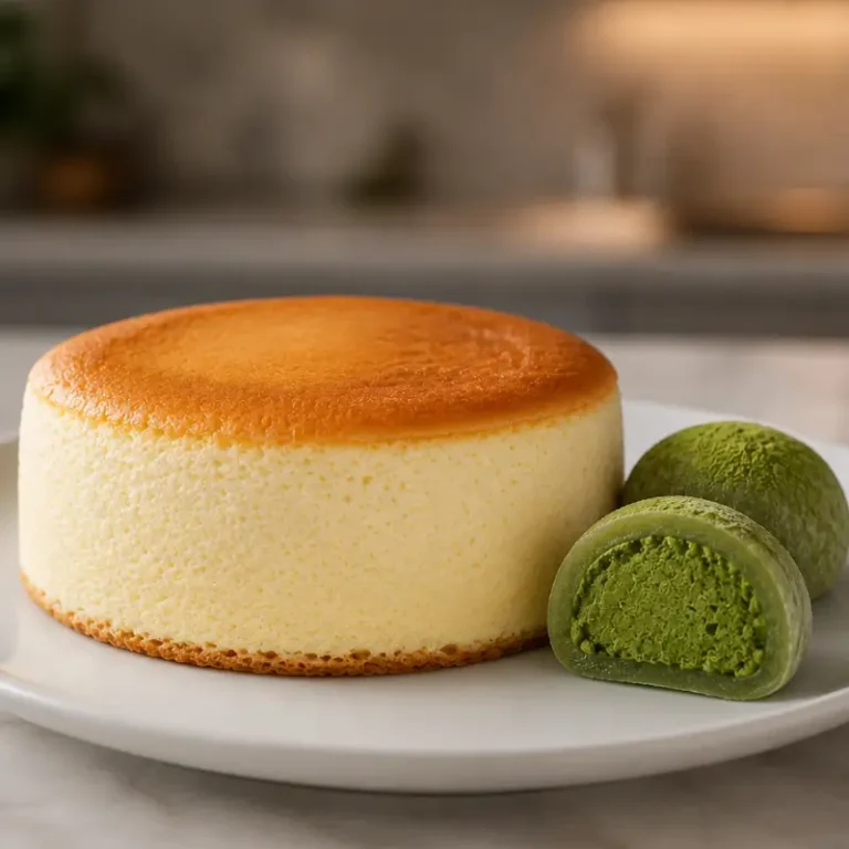 Cheesecake Japonés y Mochis de Matcha