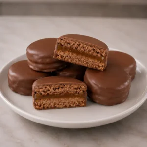 ALFAJORES TRAMPADOS EN CHOCOLATE