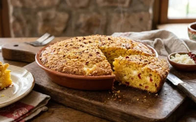 Receta Pan de Maíz Salado con Queso y Chile